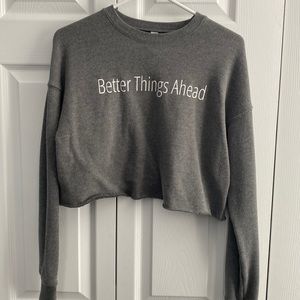 Womens Cropped Better Things Ahead Sweatshirt
